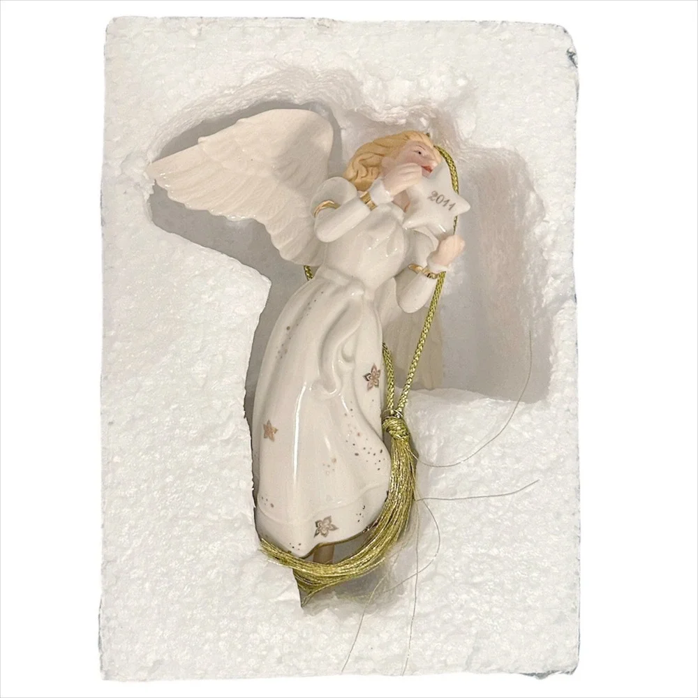 Lenox Christmas Angel Ornament 2011 Midnight Star Angel w Original Box Xmas Tree